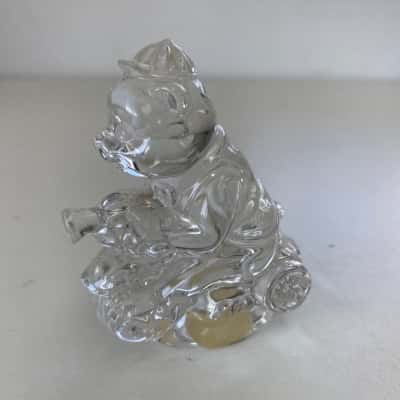 Princess House Crystal Treasures Figurine Bear Riding A Bicycle 