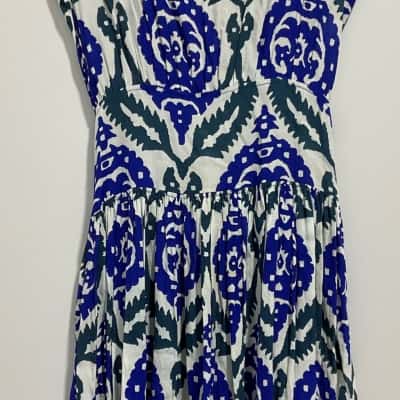 Tigerlily Womens Dress Size 8 Blue / Green / White 