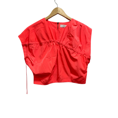 Cue Women’s Size 10 Pink Short Sleeve Zip Up Top BNWT