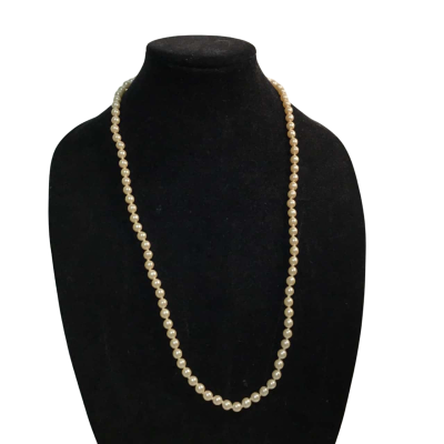  Womens 400mm Faux Pearl Strand Necklace