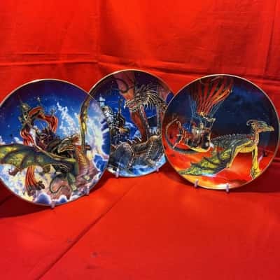 Complete Set of 12 Royal Doulton “Dragonlands” Collector Plates