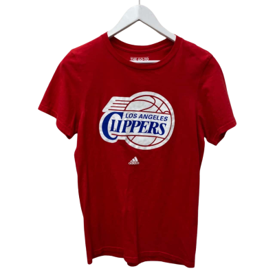 Adidas Mens Los Angeles Clippers Basketball T'shirt - Size S Red -100% Cotton