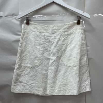 Elka Collective Womens  Size 0 A-Line Skirt / Mini Skirt White 