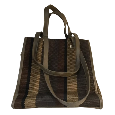  Fossil Brown Patterned Hand Bag approx 29 x 28cm
