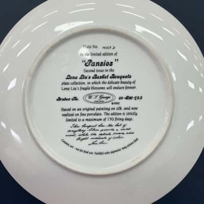 Lena Liu Limited Edition “Pansies” Porcelain Plate