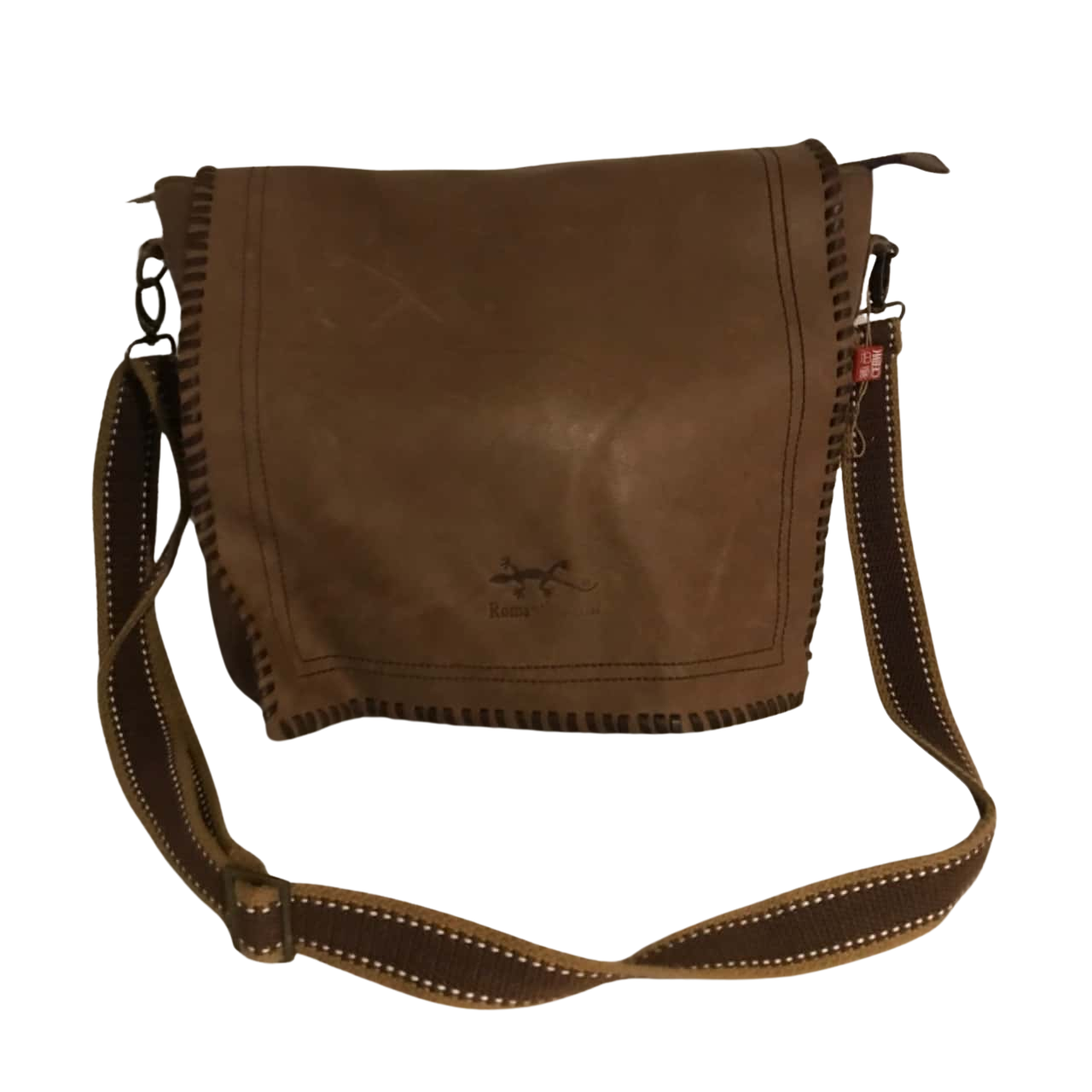 Romantic artist vintage boho leather cross body satchel style bag 30 x
