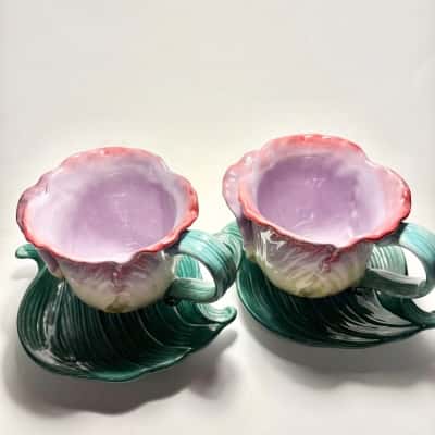 Ruby ‘Farden Collection’Rose & Leaf Cup & Saucer Set