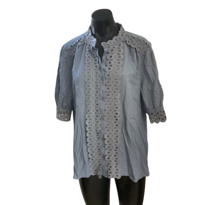 Liz Jordan Womens  Size 14 Blouse Blue 