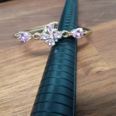 Golden Pink Stoned Bracelet
