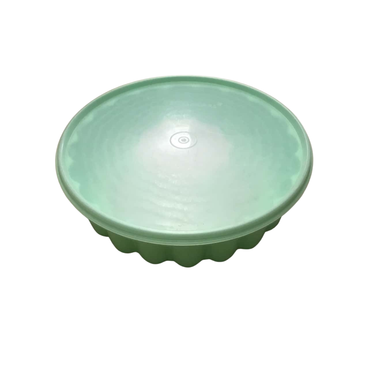 Vintage Tupperware Three Piece Green Jelly Mold 12028
