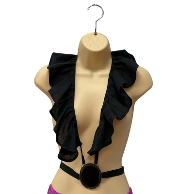 Sass & Bide Frilled Metal  Harness  Size One Size Black  
