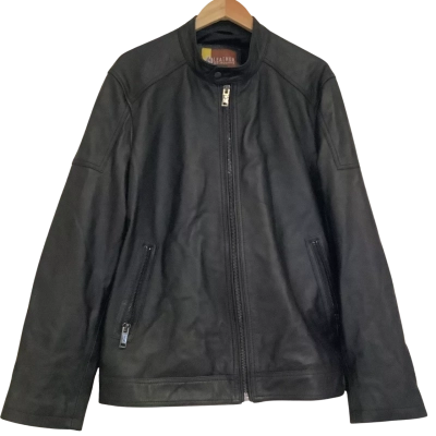 AJ LEATHER MELBOURNE .   Black Leather Jacket. Size 2 XL Unisex