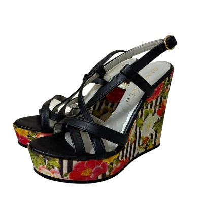 Giancarlo Womens Wedges Black/Floral 