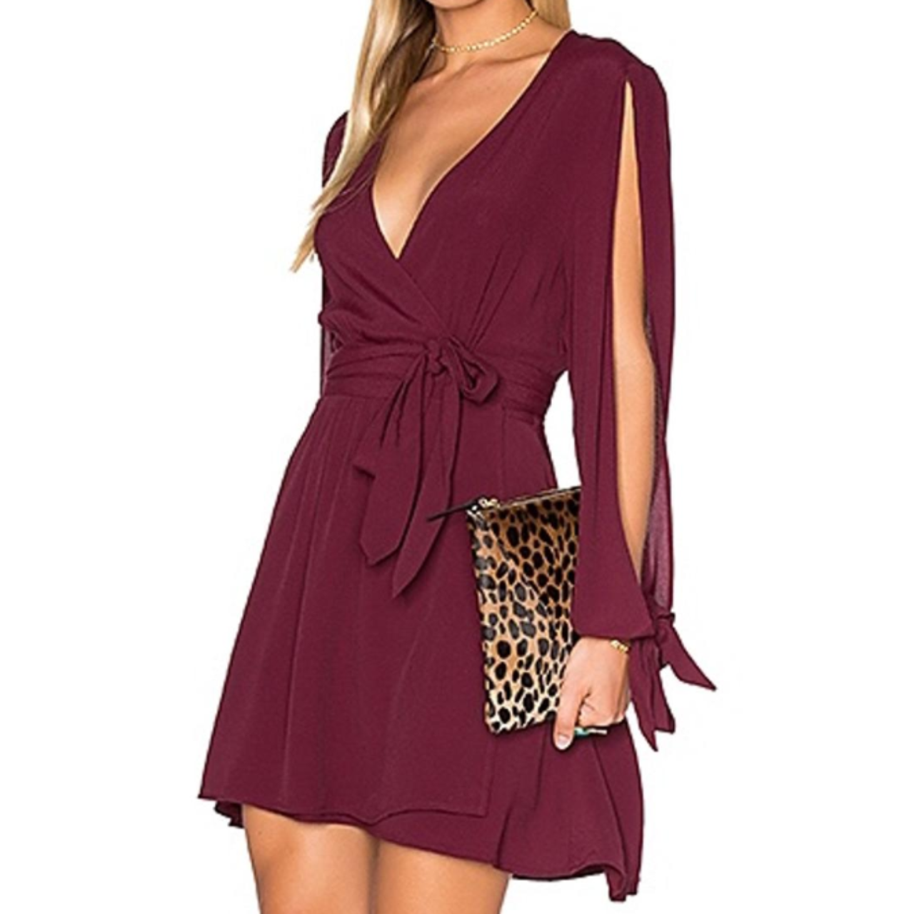 chinese dress ladies Belted Wrap Kimono Dress for Women