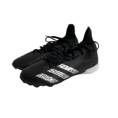 Adidas Kids  Size 1 Predator Freak.3 Turf Soccer Boots Black/White