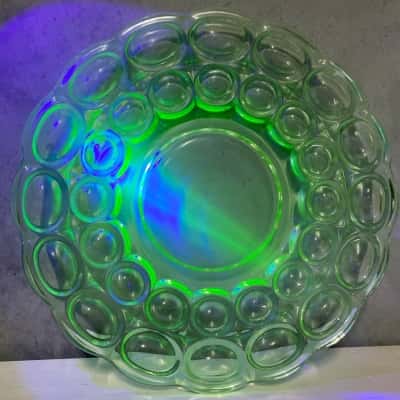Uranium Green Glass Plate