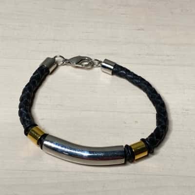 Stainless Steel Leather Bracelet 