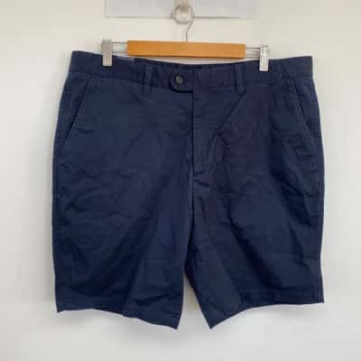 Gazman Navy Blue Comfort Twill Shorts  Size 36 