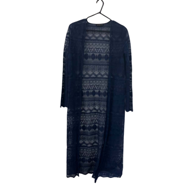 LOVELY LONG LINE LACE CARDIGAN. SIZE S