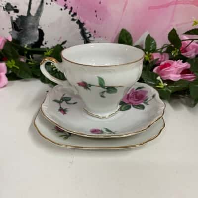 Cherry China Tea Cup Set - please read description 
