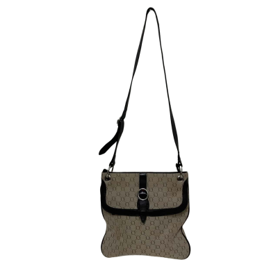 Oroton Womens Cross Body Bag Beige / Black  