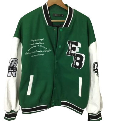  Mens Angry Fan Size M Bomber Green 