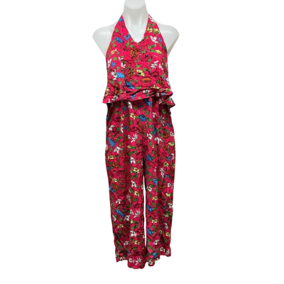 QED London Womens Jumpsuit Size 12 Floral / Pattern / Pink  
