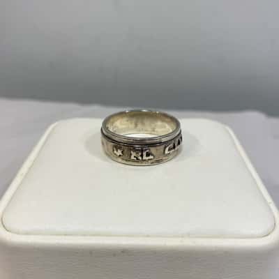 Mens Sterling Silver 925 Spinner Ring 