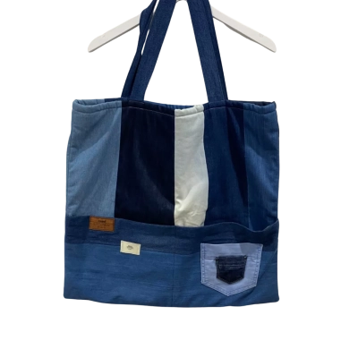 Movi Tote Bag  Blue / Grey / Red 