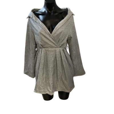 Baby boo Dress Womens  Size S Silver Glitter
