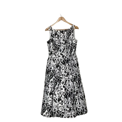 Adrianna Papell Dress Size 6 Black/ White 
