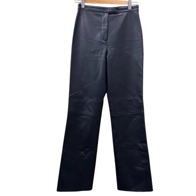 Henne Black Faux-Leather Pants Size 6
