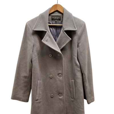  Coatman Womens  Size 12 Winter  Wool Coat Grey 