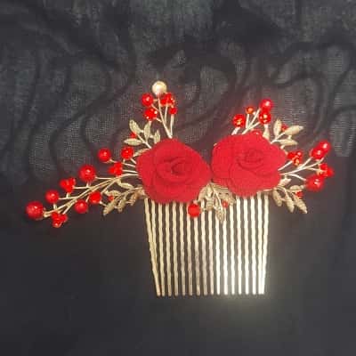 Red and Golden Hair Accessory 