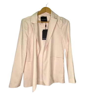 Decjuba Womens  Size 8 Open Jacket Pink  