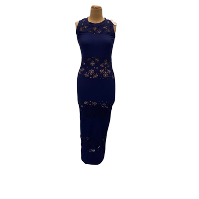 Moss and Spy Casual Dress Size 8 Navy Blue 