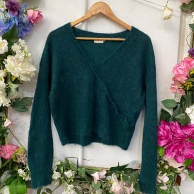Gorman Womens  Size 12 Cropped Jumper Green 