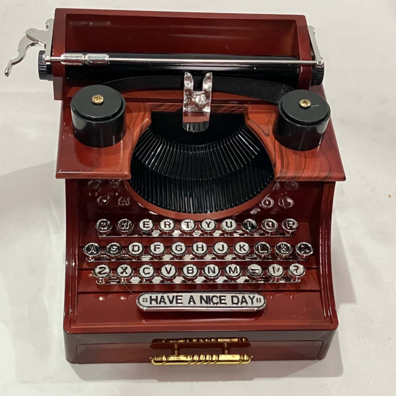 Type Writer Box Wooden Type writer Music Box Jewellery Box Home Decor Display (s ...