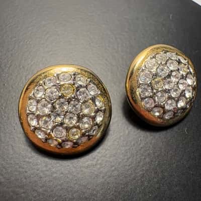  Round Diamonesque Clip On Earrings 