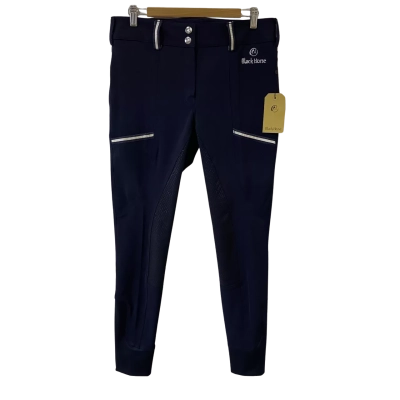 Black Horse Womens Size 12 Riding Pants Navy Blue 