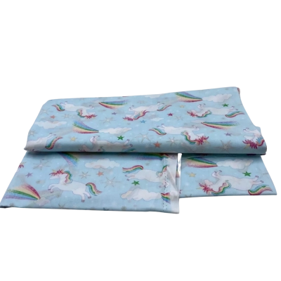 Rainbow Unicorn Cotton Mix 107 x 150 cm    FAB 3 