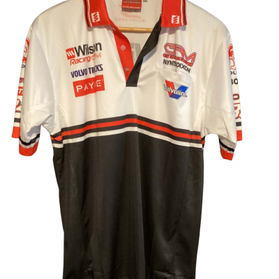 Motor sports branded shirt  Black  / Red / White 