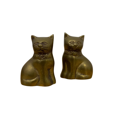 Vintage Brass Cats (Sold As Pair)