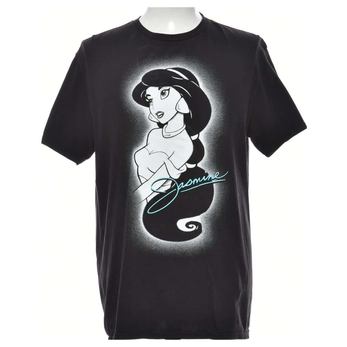 Disney Men's Size XL Princess Jasmine Printed TShirt Black (s)