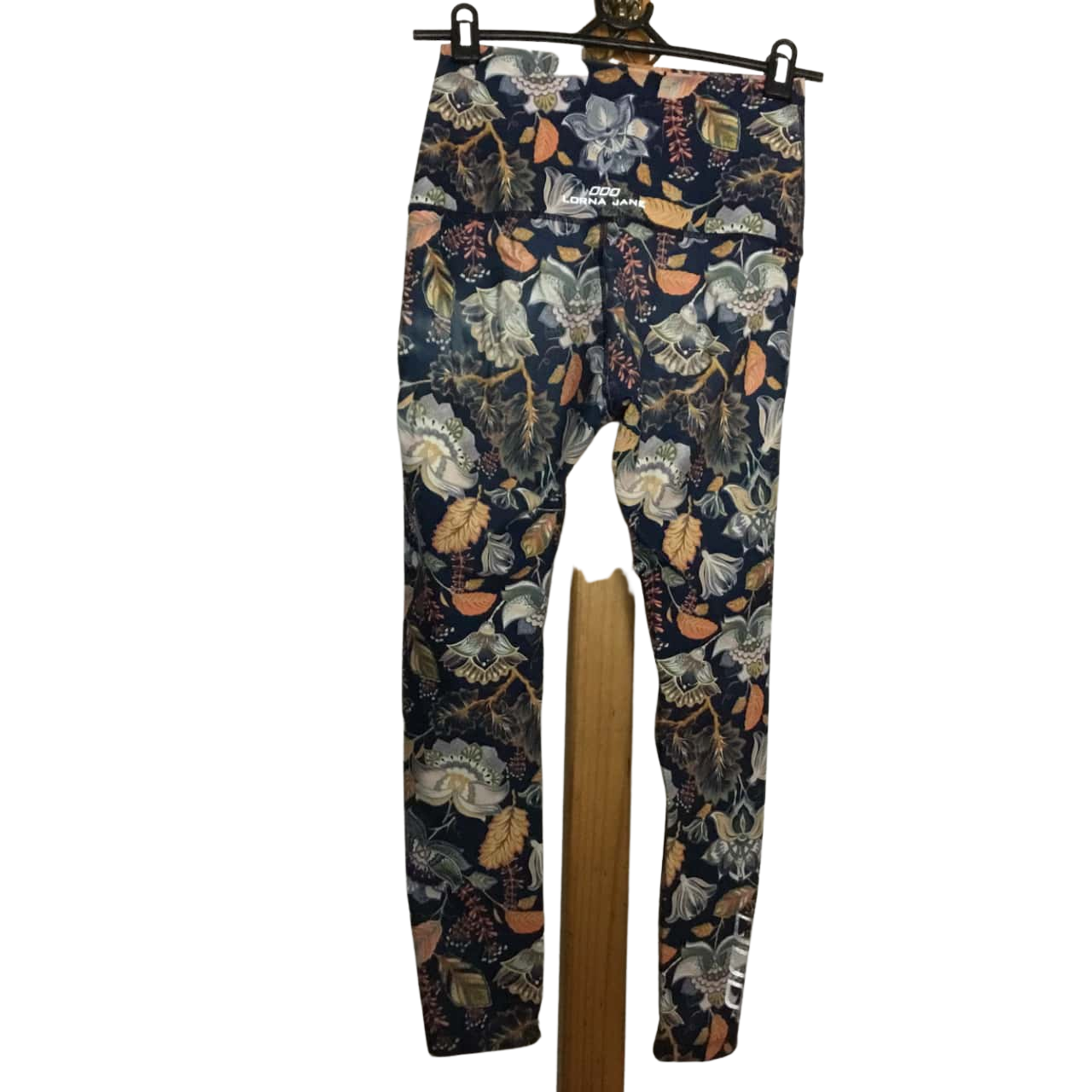 Lorna Jane Navy Floral Sports Leggings Size S(s)