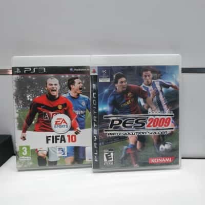 Sony PS3 Game Lot FIFA 10 & Pro Evolution Soccer PES 2009 PlayStation 3 Games