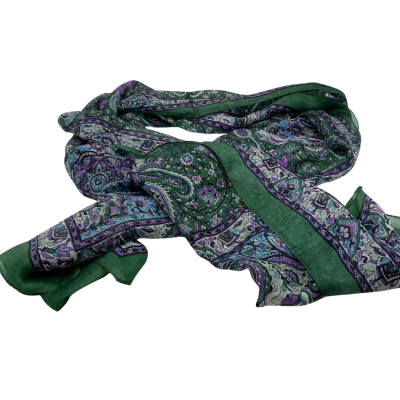  Womens Scarf Floral / Olive / Purple 170x50cm