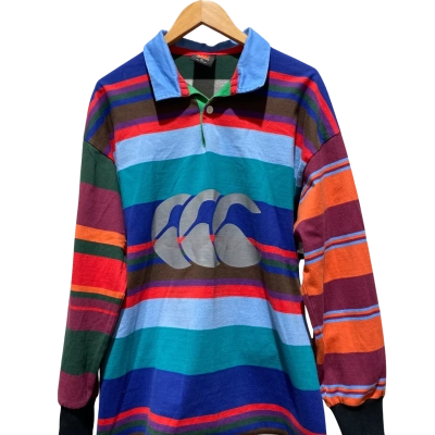 Canterbury Mens  Size M Long Sleeve Top Multicoloured / Striped 