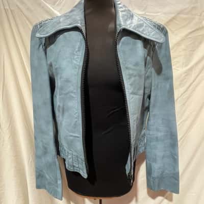 BIKICKI CLOTHING Size 42 Leather Jacket Blue VINTAGE