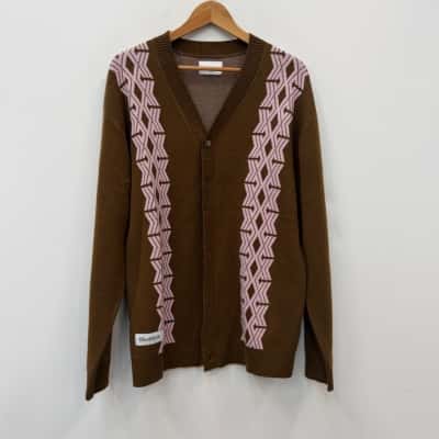 Butter Brown / Pink Cardigan - Size L  
